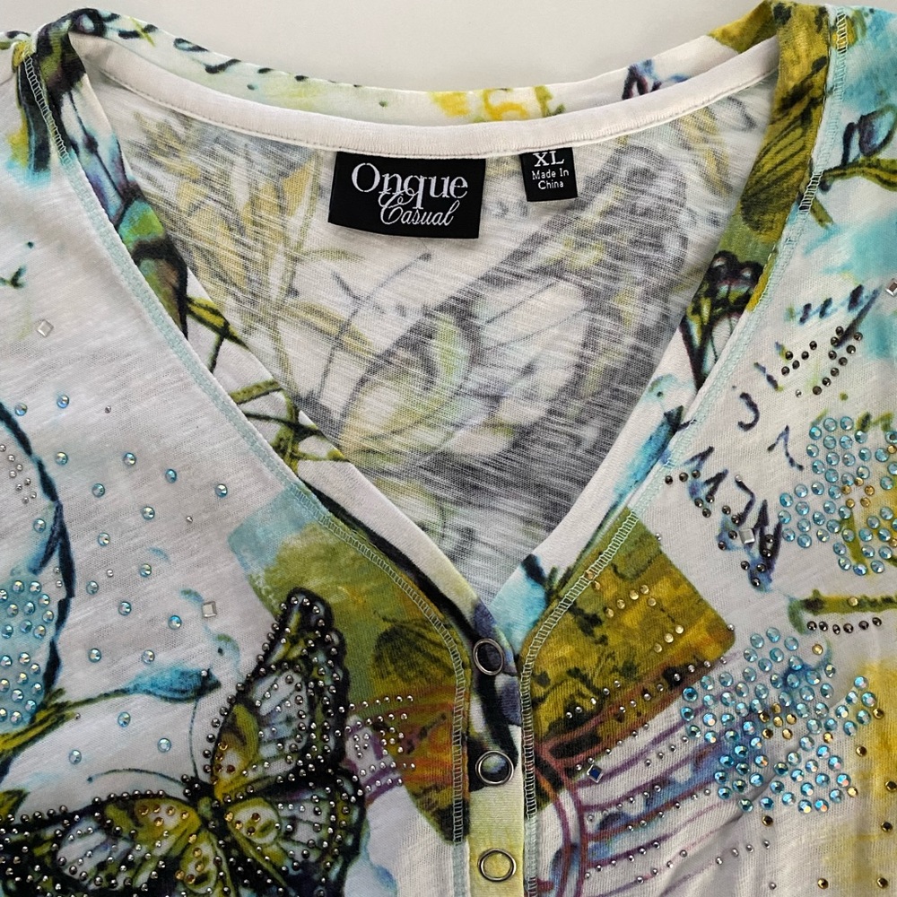 💥💥 Henley style tee top plus butterfly XL - Picture 4 of 8